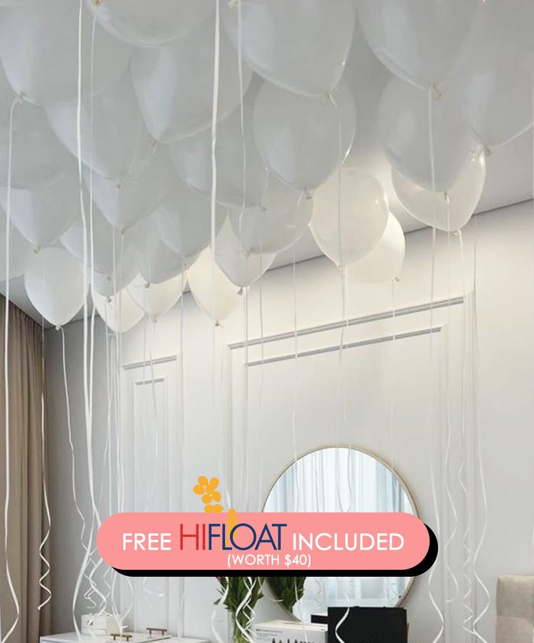 40 Ceiling Balloons (Various Colours Available)