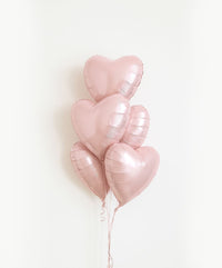 5 Foil Heart Balloon Bouquet (Various Colours Available)