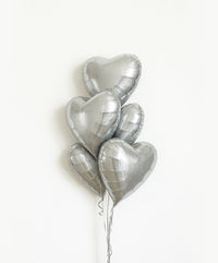 5 Foil Heart Balloon Bouquet (Various Colours Available)